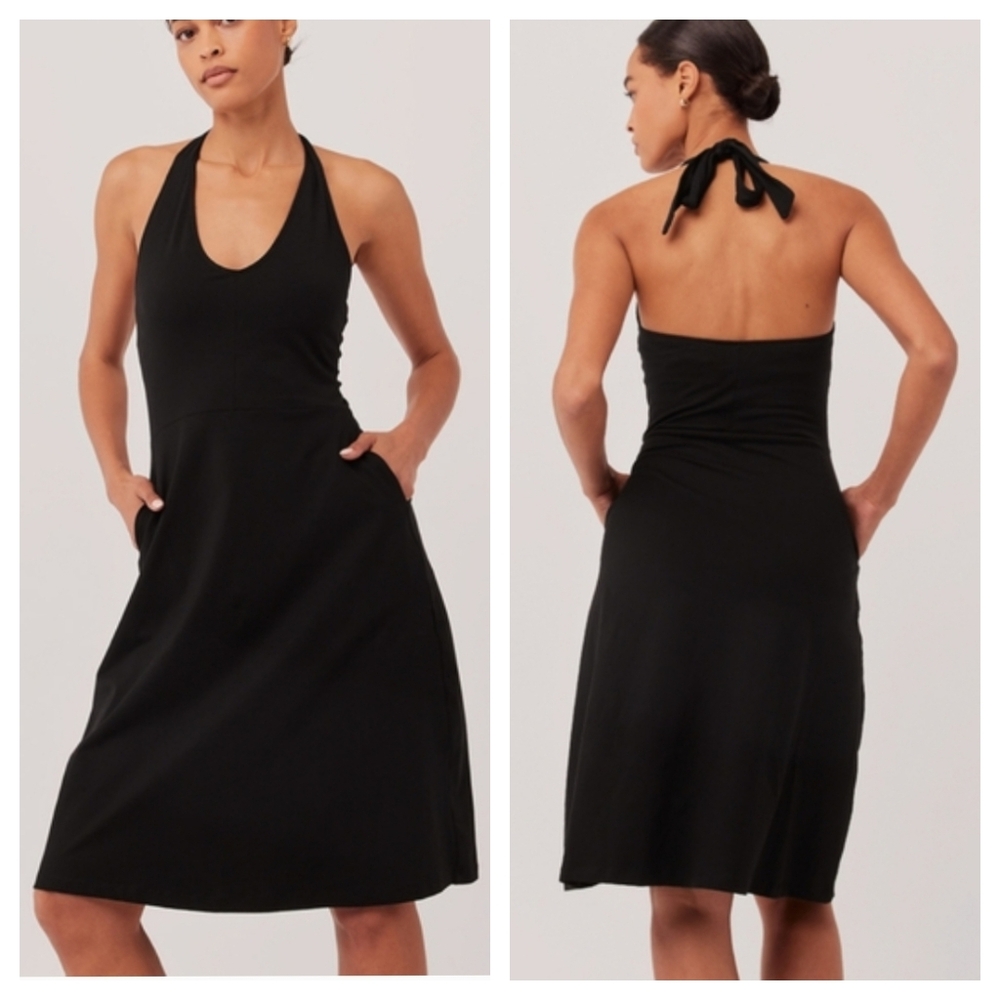 Pact Black Strapless Dress